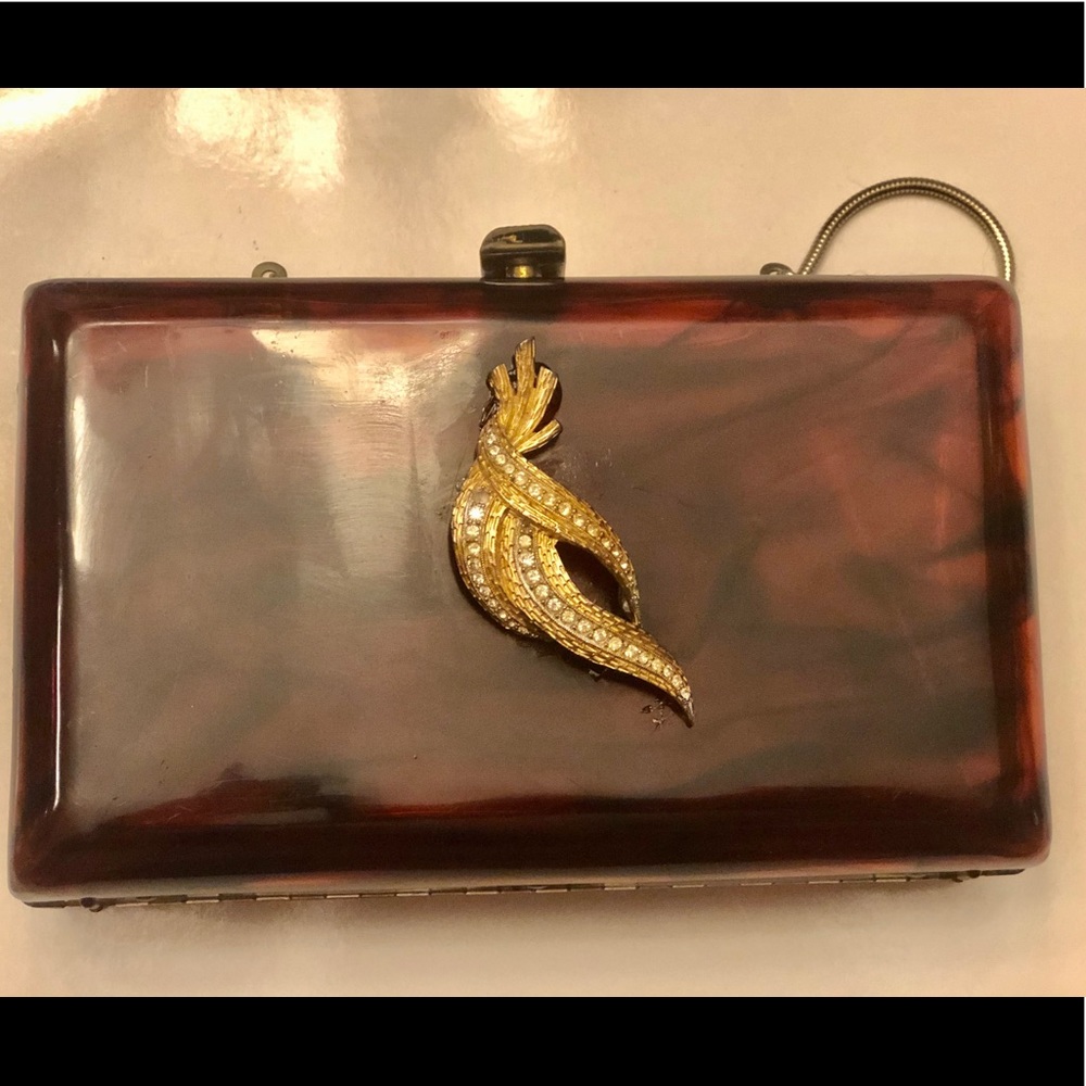 1950’s Tortoise Shell lucite purse
